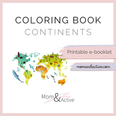World Continents Printable Coloring Book