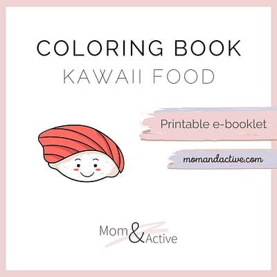 Kawaii Food Printable Coloring Book