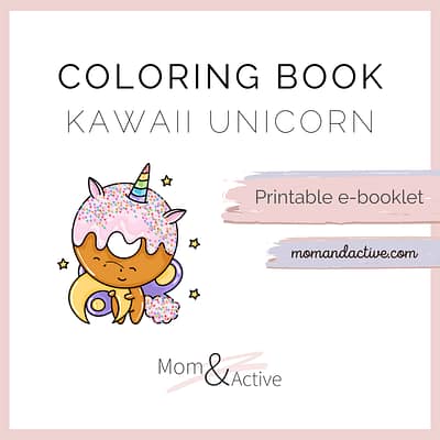 Kawaii Unicorn Printable Coloring Book
