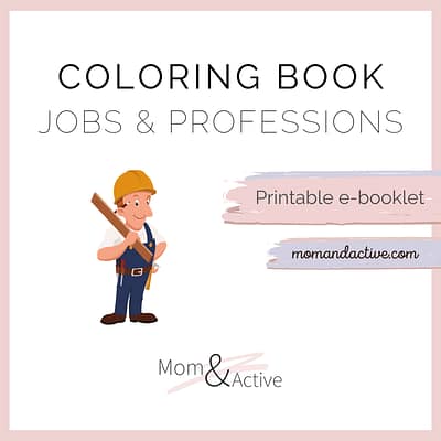Jobs & Professions Printable Coloring Book