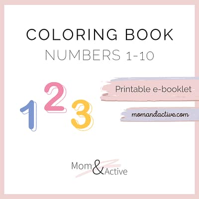 Numbers 1 to 10 Printable Coloring Book