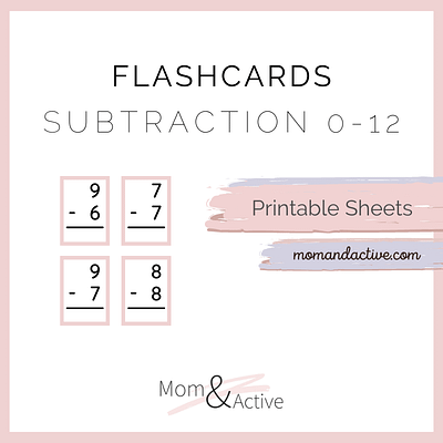 subtraction-0-12-flashcards