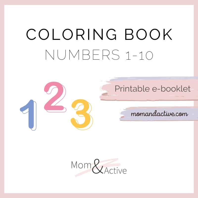 Numbers 1 to 10 Printable Coloring Book