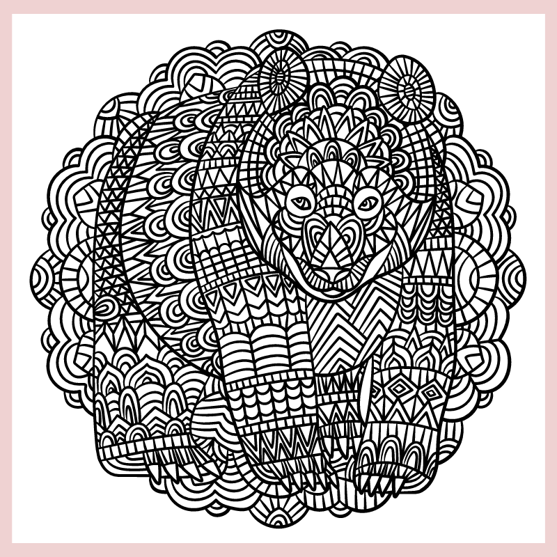 printable-coloring-book-animals-mandala