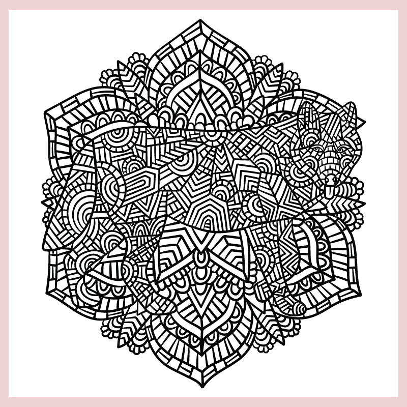 printable-coloring-book-animals-mandala