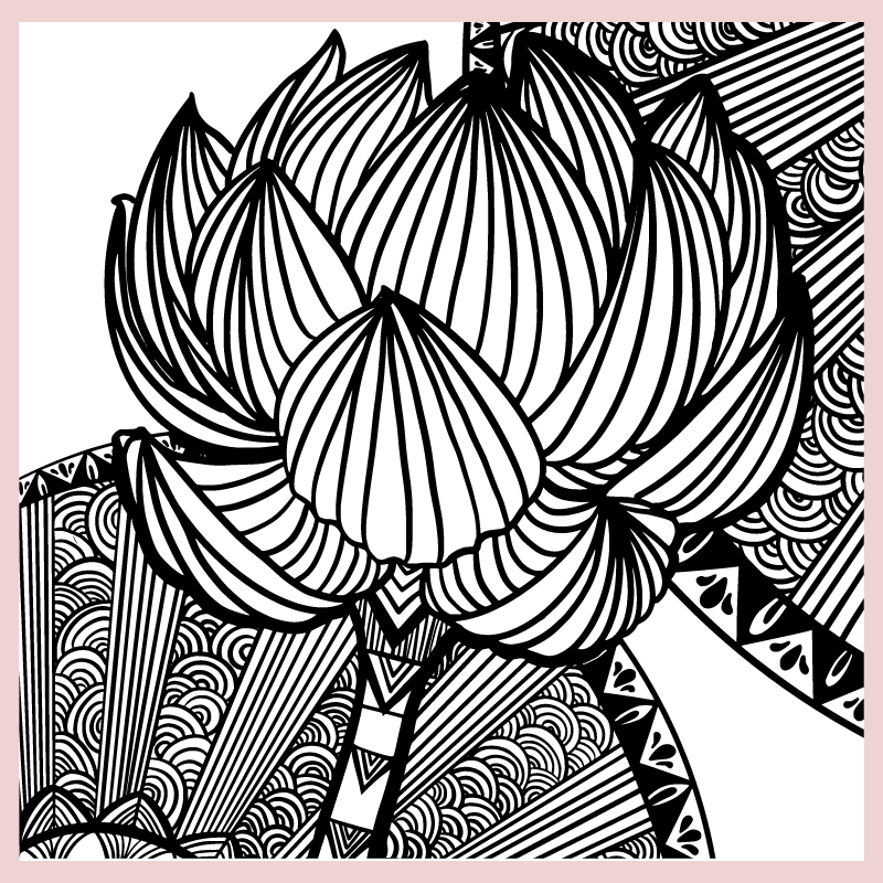 Adult Coloring Book - Flowers - Image 3