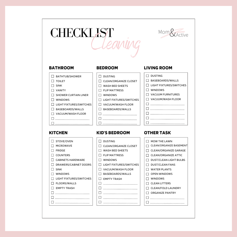 checklist-cleaning