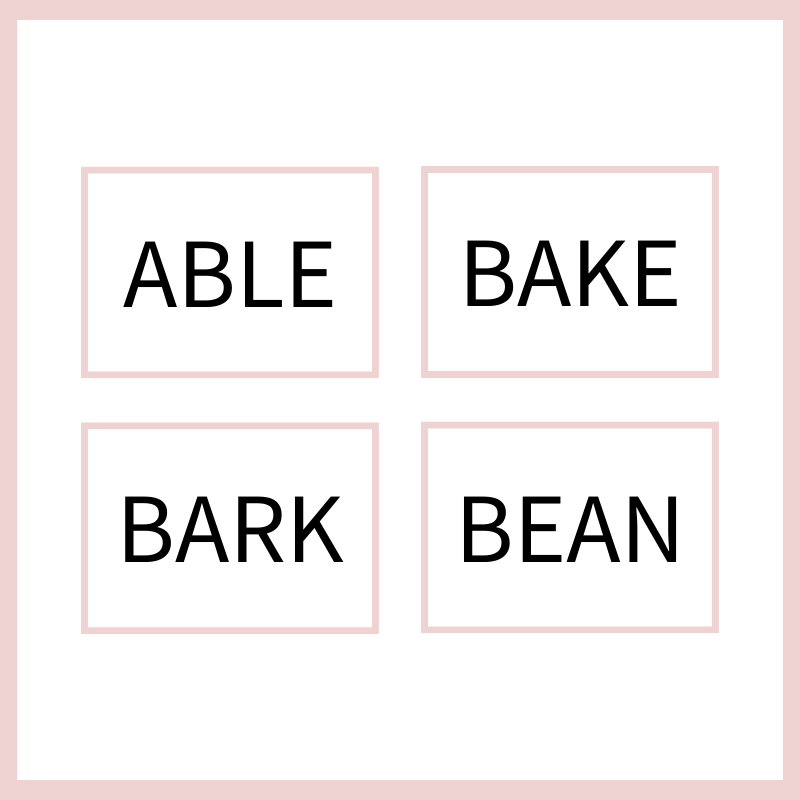 Four-Letter Words Flashcards - Image 2