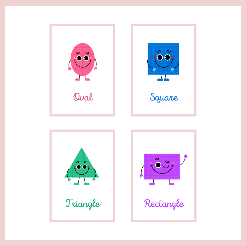 Smiley Shapes Flashcards - Image 2