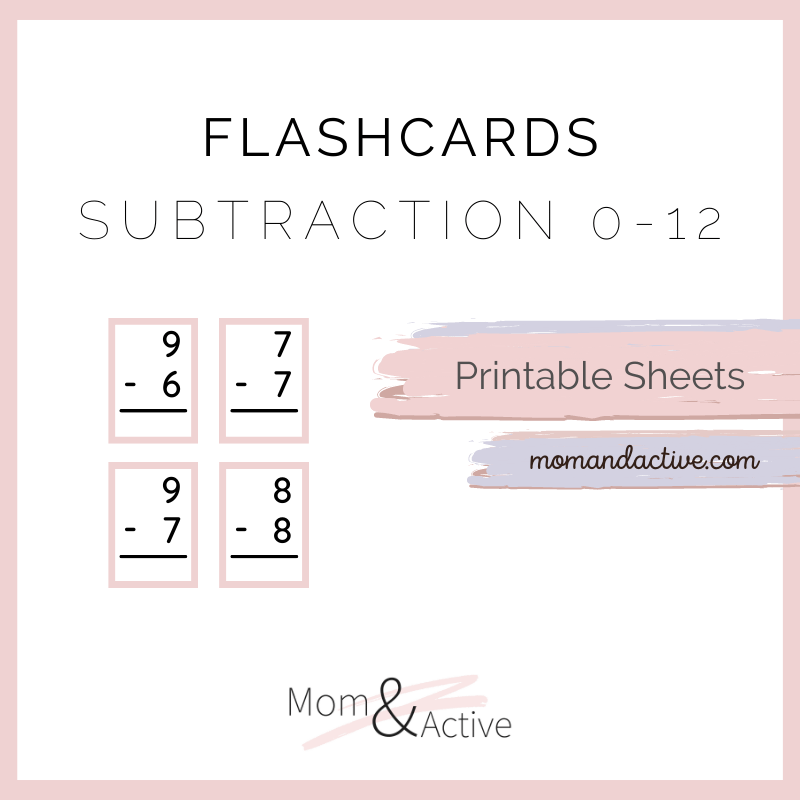 subtraction-0-12-flashcards