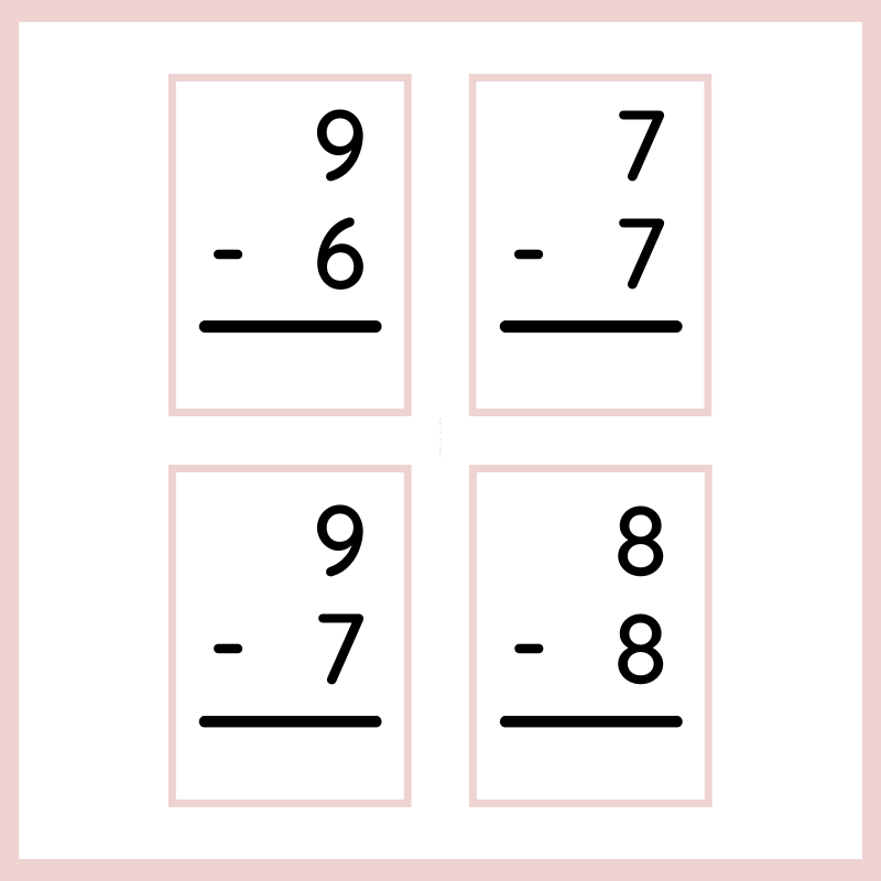 subtraction-0-12-flashcards